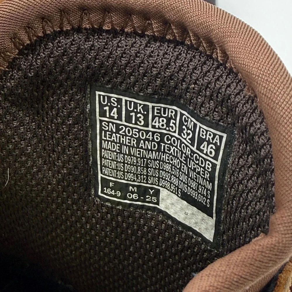 Men's Skechers Garza Gervin Brown Leather Casual Hands Free Slip-Ins Size 14